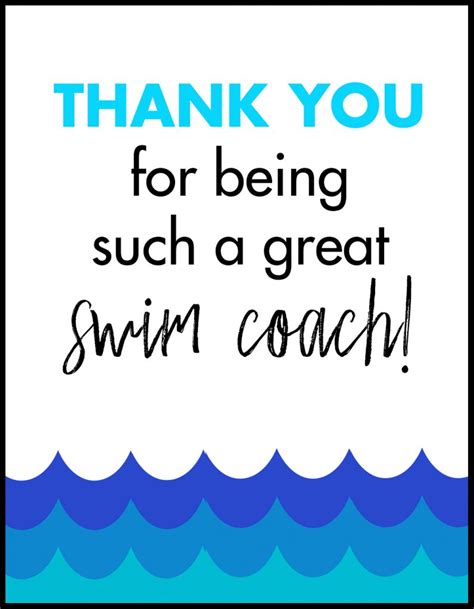 thank you cards for swimming coaches.